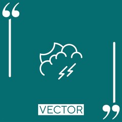 Poster - storm   vector icon Linear icon. Editable stroke line