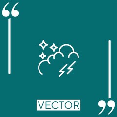 Poster - storm   vector icon Linear icon. Editable stroke line