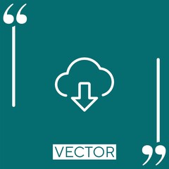 Poster - download Linear icon. Editable stroke line