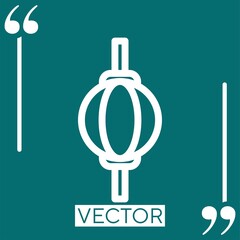 Poster - stretching punching ball vector icon Linear icon. Editable stroke line