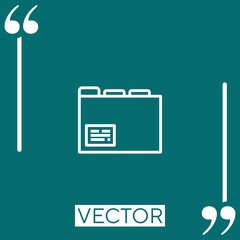 Poster - file vector icon Linear icon. Editable stroked line