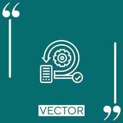 Poster - iteration vector icon Linear icon. Editable stroked line