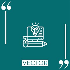 Poster - knowledge vector icon Linear icon. Editable stroked line