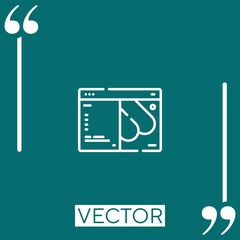 Poster - landing page vector icon Linear icon. Editable stroked line