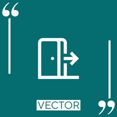 Poster - logout vector icon Linear icon. Editable stroked line