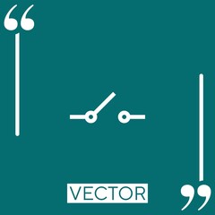 Poster - switch vector icon Linear icon. Editable stroke line