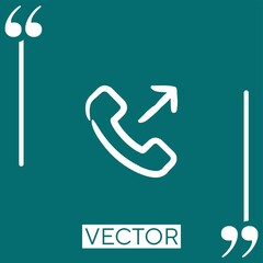 Poster - telephone   vector icon Linear icon. Editable stroke line