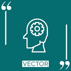 Poster - robotic vector icon Linear icon. Editable stroked line