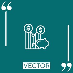 Poster - saving vector icon Linear icon. Editable stroked line