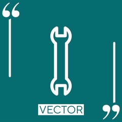 Poster - thin wrench outline vector icon Linear icon. Editable stroke line