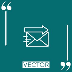 Poster - send mail Linear icon. Editable stroke line