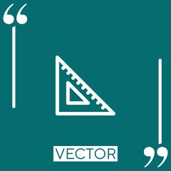 Poster - set square vector icon Linear icon. Editable stroked line