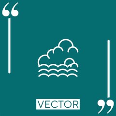 Poster - tide vector icon Linear icon. Editable stroke line