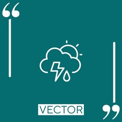 Poster - storm   vector icon Linear icon. Editable stroked line