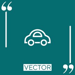 Poster - toy car outline vector icon Linear icon. Editable stroke line