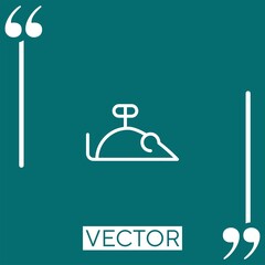 Poster - toy mouse vector icon Linear icon. Editable stroke line