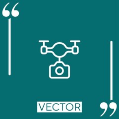 Poster - video camera vector icon Linear icon. Editable stroked line
