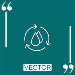 Poster - water cycle vector icon Linear icon. Editable stroked line