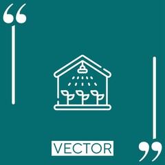Poster - watering vector icon Linear icon. Editable stroked line
