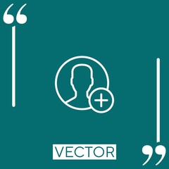 Poster - user    vector icon Linear icon. Editable stroke line