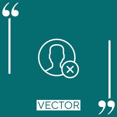 Poster - user    vector icon Linear icon. Editable stroke line