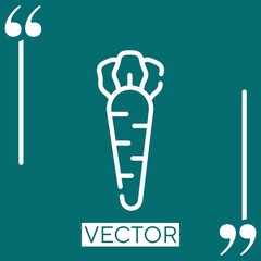Poster - carrot Linear icon. Editable stroke line