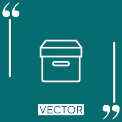 Poster - carton box Linear icon. Editable stroke line