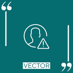 Poster - user    vector icon Linear icon. Editable stroke line