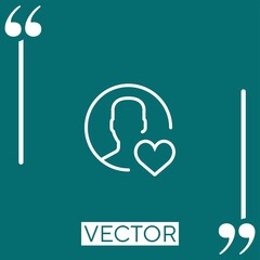 Poster - user    vector icon Linear icon. Editable stroke line