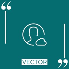 Poster - user    vector icon Linear icon. Editable stroke line