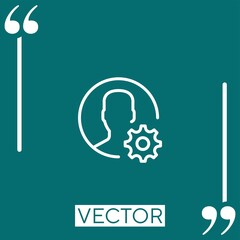 Poster - user    vector icon Linear icon. Editable stroke line