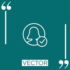 Poster - user   vector icon Linear icon. Editable stroke line