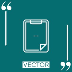 Poster - clipboard Linear icon. Editable stroke line