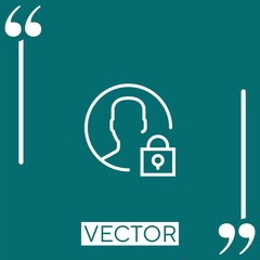 Poster - user    vector icon Linear icon. Editable stroke line