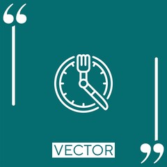 Poster - clock Linear icon. Editable stroke line