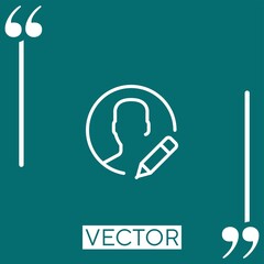 Poster - user    vector icon Linear icon. Editable stroke line