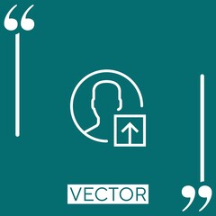 Poster - user    vector icon Linear icon. Editable stroke line