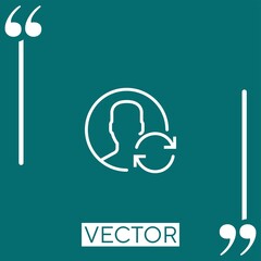 Poster - user    vector icon Linear icon. Editable stroke line