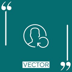 Poster - user    vector icon Linear icon. Editable stroke line