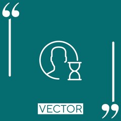 Poster - user    vector icon Linear icon. Editable stroke line