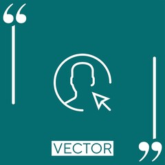 Poster - user    vector icon Linear icon. Editable stroke line
