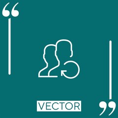 Poster - user    vector icon Linear icon. Editable stroke line