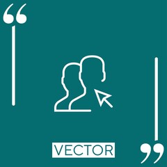 Poster - user    vector icon Linear icon. Editable stroke line