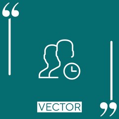 Poster - user    vector icon Linear icon. Editable stroke line