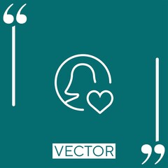 Poster - user   vector icon Linear icon. Editable stroke line