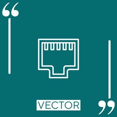 Poster - ethernet Linear icon. Editable stroke line