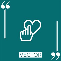 Poster - favorite   vector icon Linear icon. Editable stroked line