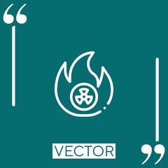 Poster - fossil fuels vector icon Linear icon. Editable stroked line