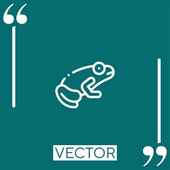 Poster - frog vector icon Linear icon. Editable stroked line