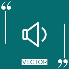 Poster - volume control vector icon Linear icon. Editable stroke line